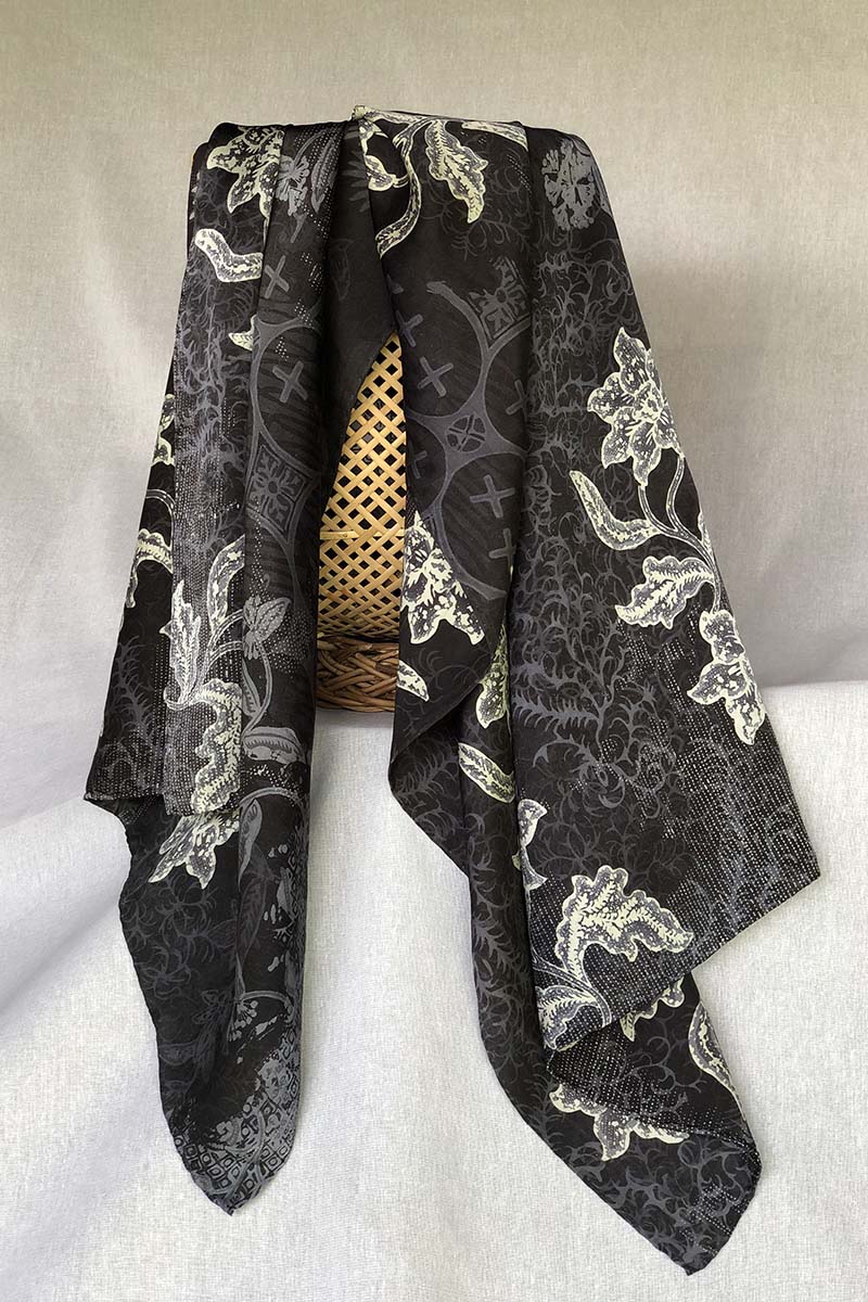 Deep Night Sky Silk Batik