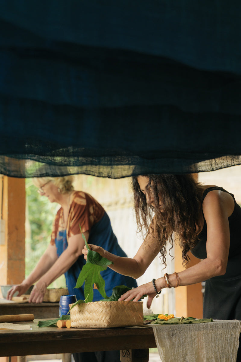 Botanical Printing on Barkcloth and Silk Scarf | 23 October 2024