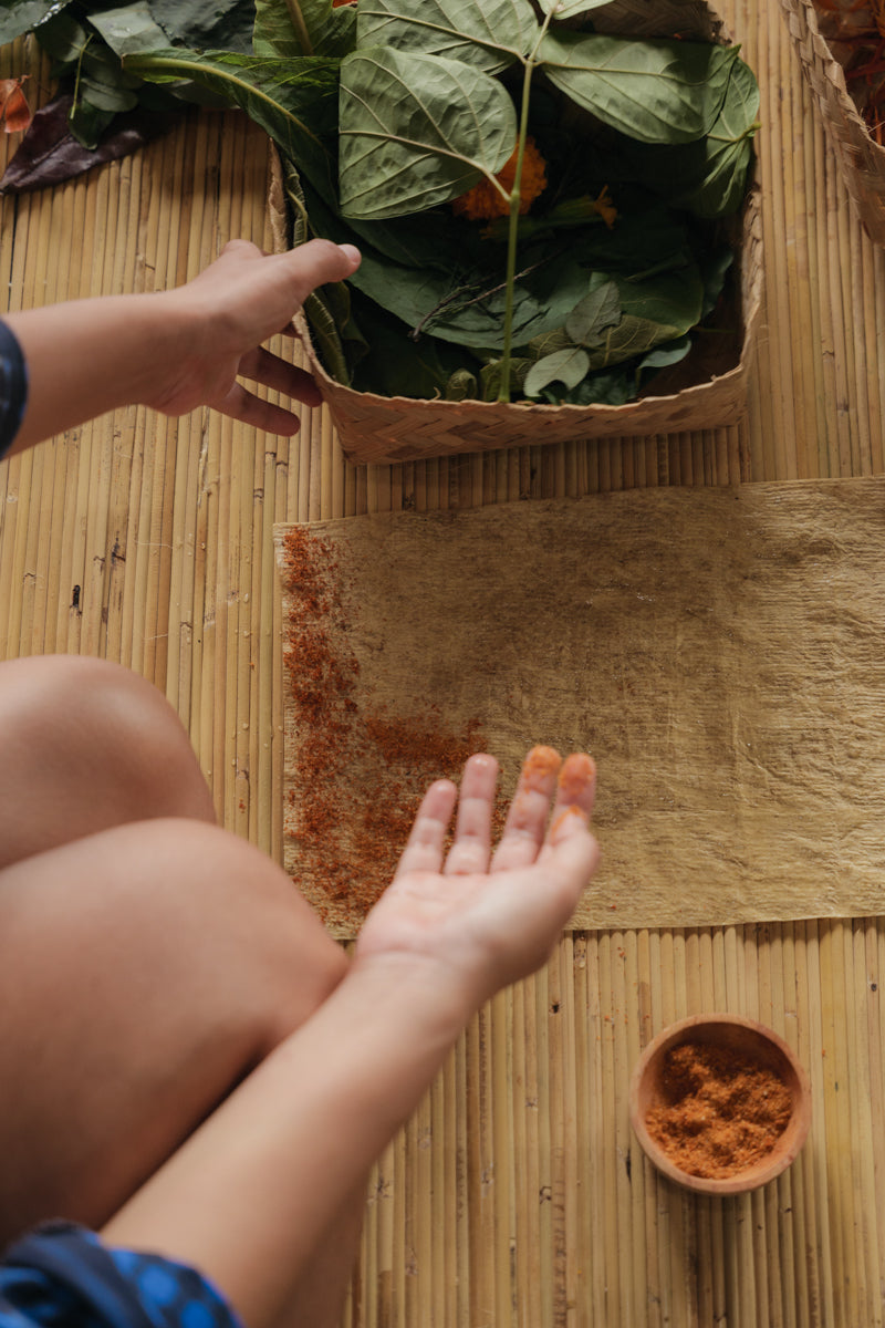 Botanical Printing on Barkcloth and Silk Scarf | 23 October 2024