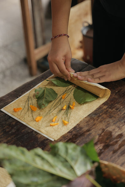 Botanical Printing on Barkcloth and Silk Scarf | 23 October 2024