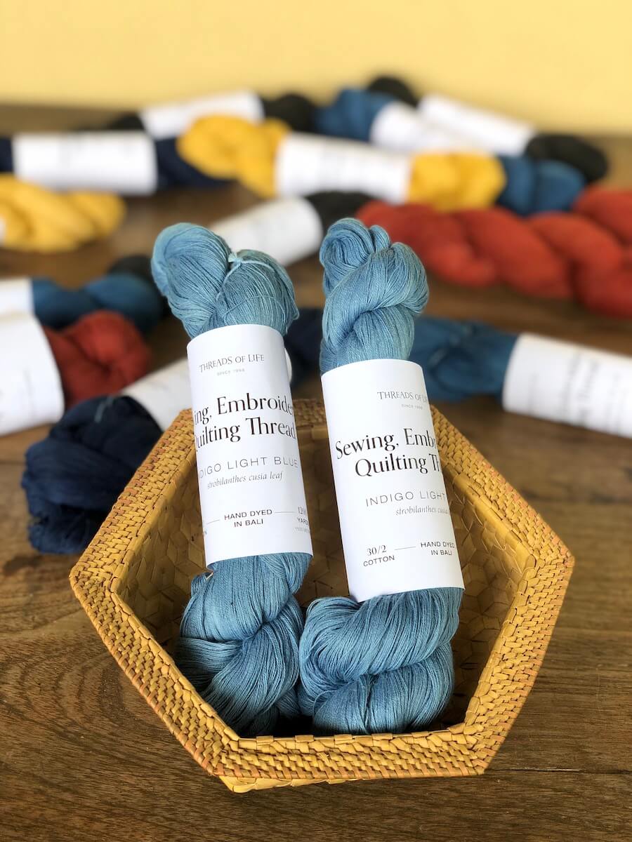 Light Indigo Hand-sewing Thread 1100 meters – Threads of Life