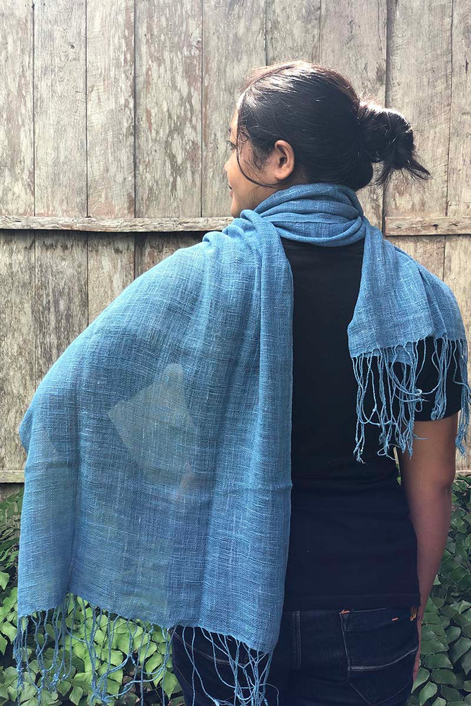 Handspun Lightweight Cotton Scarf – Threads of Life Handspun Lightweight Cotton Scarf – Threads of Life