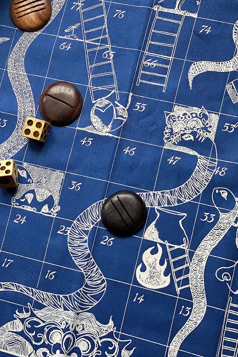 Snakes and Ladders Game - Indigo